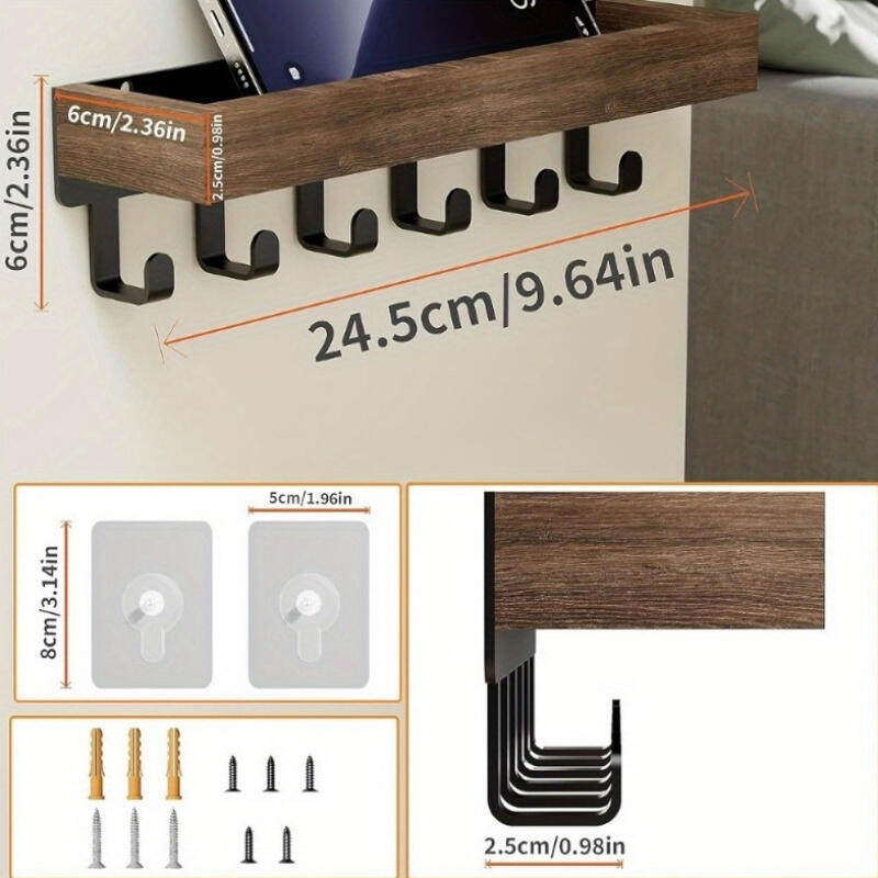 1Pack Modern Wooden Wall Mount - Commercial Kitchen Rack ulasan dan harga