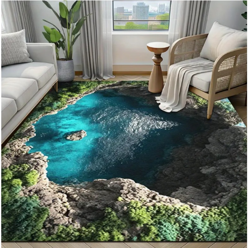 3D Visual Illusion Ocean Scene - Commercial Kitchen Mats ulasan dan harga