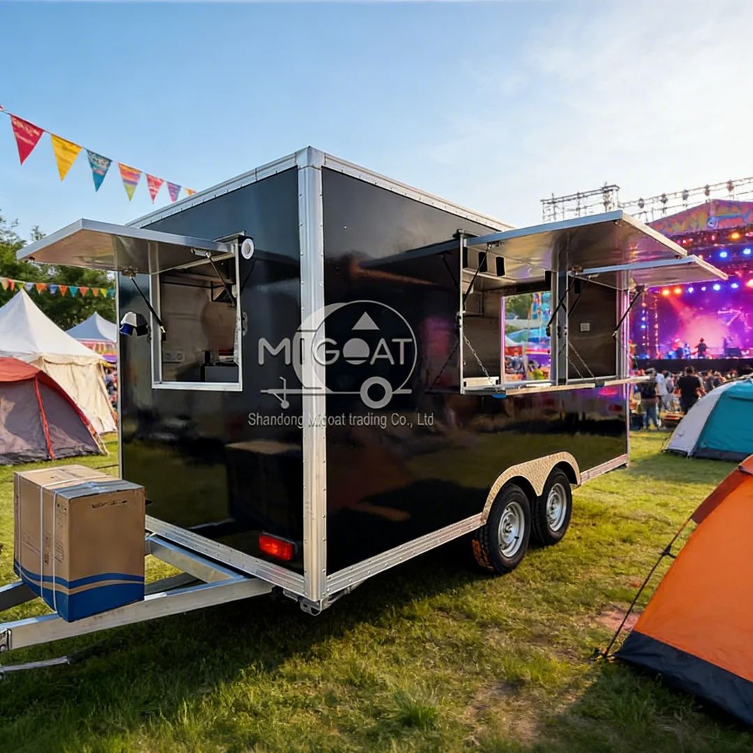Outdoor Mobile Food Cart Multi - Commercial Kitchen Vendor ulasan dan harga