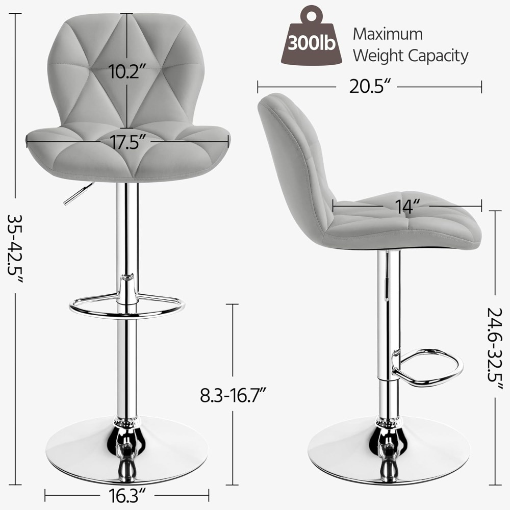 Bar Stools Set of 2, Modern Ad - Commercial Kitchen Set ulasan dan harga