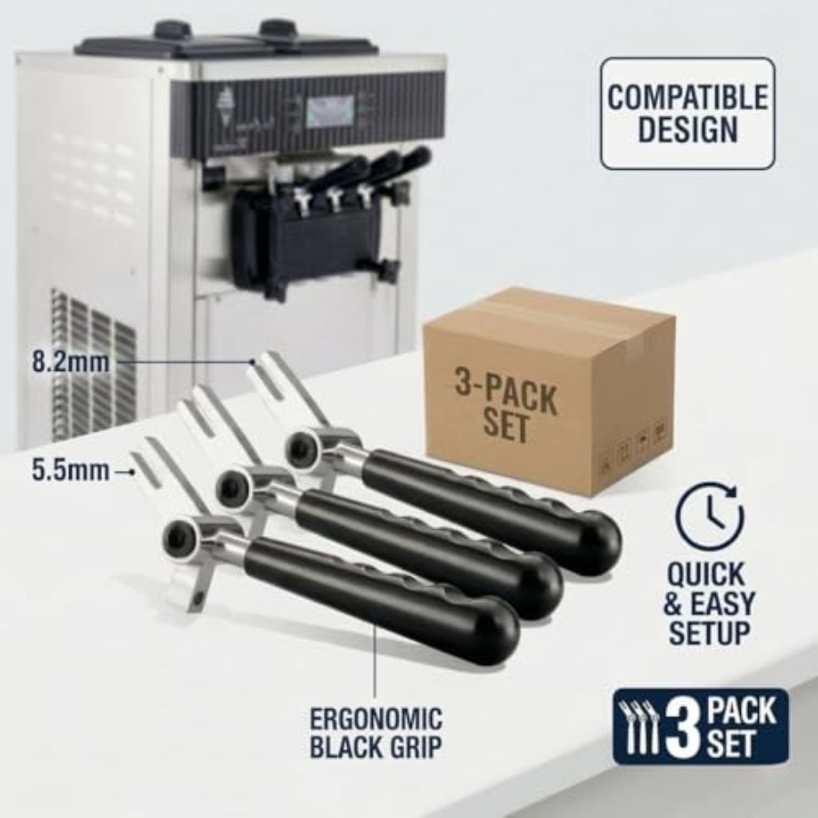 3-Pack Metal Replacement Handl - Soft Serve Ice Cream Machine ulasan dan harga