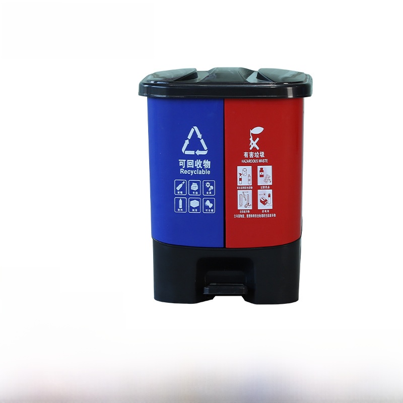 New L Double Barrel Foot Pedal - Commercial Kitchen Garbage Can ulasan dan harga