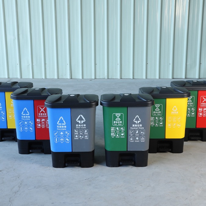New L Double Barrel Foot Pedal - Commercial Kitchen Garbage Can ulasan dan harga