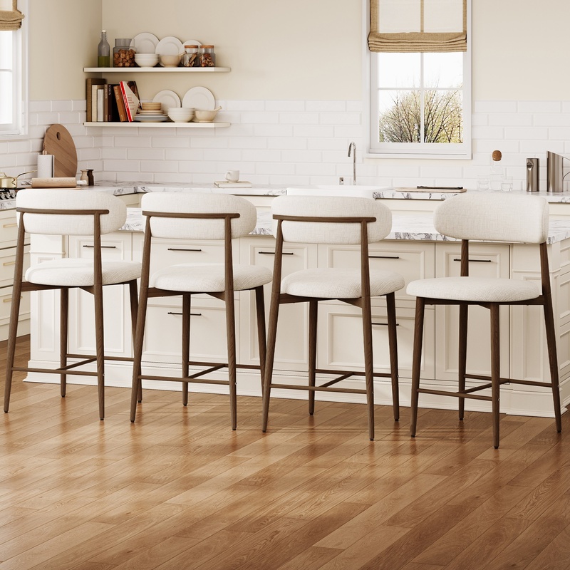 Modern Upholstered Counter Sto - Commercial Kitchen Island ulasan dan harga