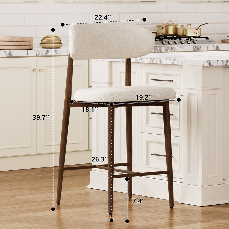 Modern Upholstered Counter Sto - Commercial Kitchen Island ulasan dan harga