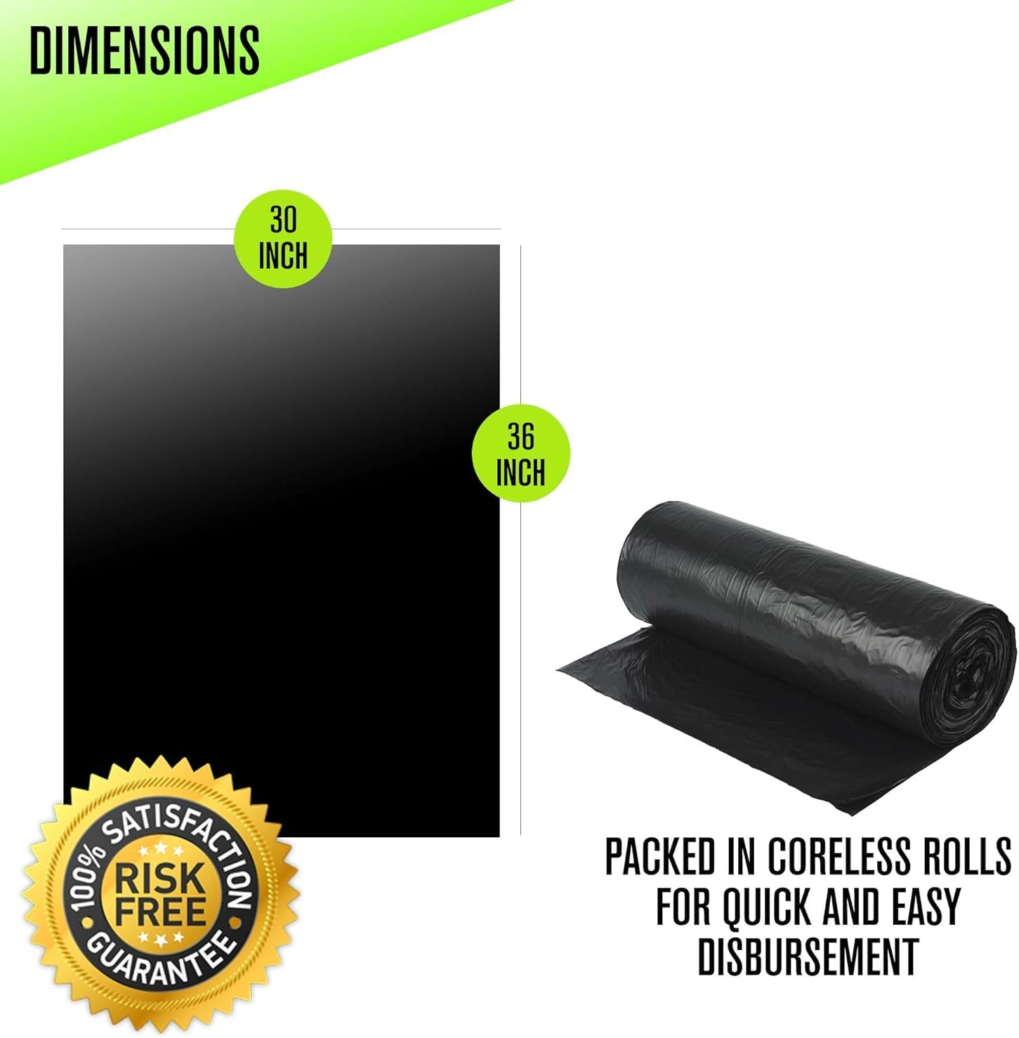 30 Gallon Trash Can Liners 100 - Commercial Kitchen Garbage Can ulasan dan harga