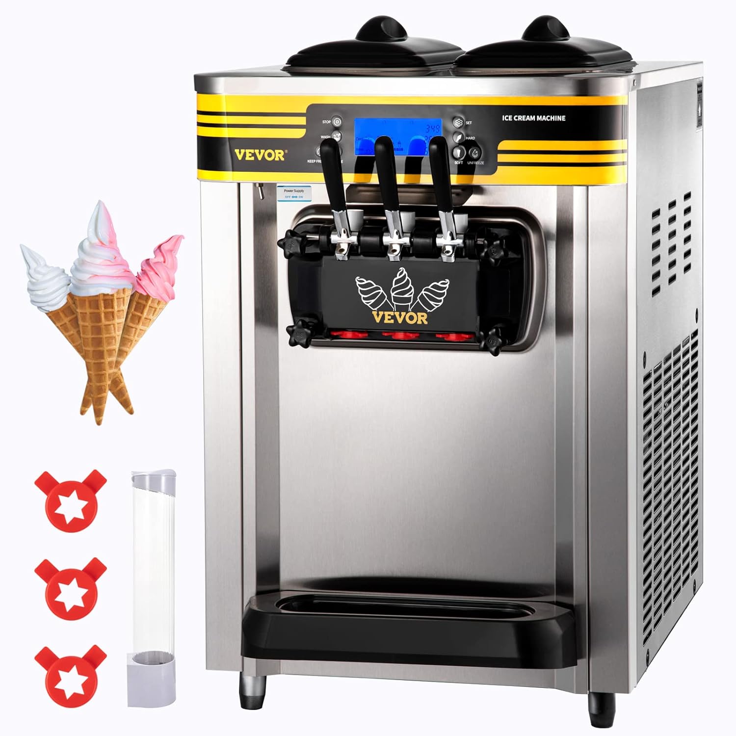 Commercial Ice Cream Maker, 22 - Soft Serve Ice Cream Machine ulasan dan harga
