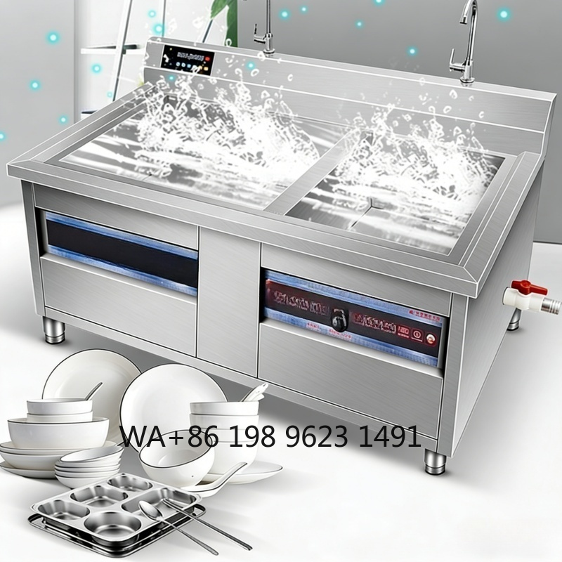 High Capacity Auto Ultrasonic  - Commercial Kitchen Dishwasher ulasan dan harga