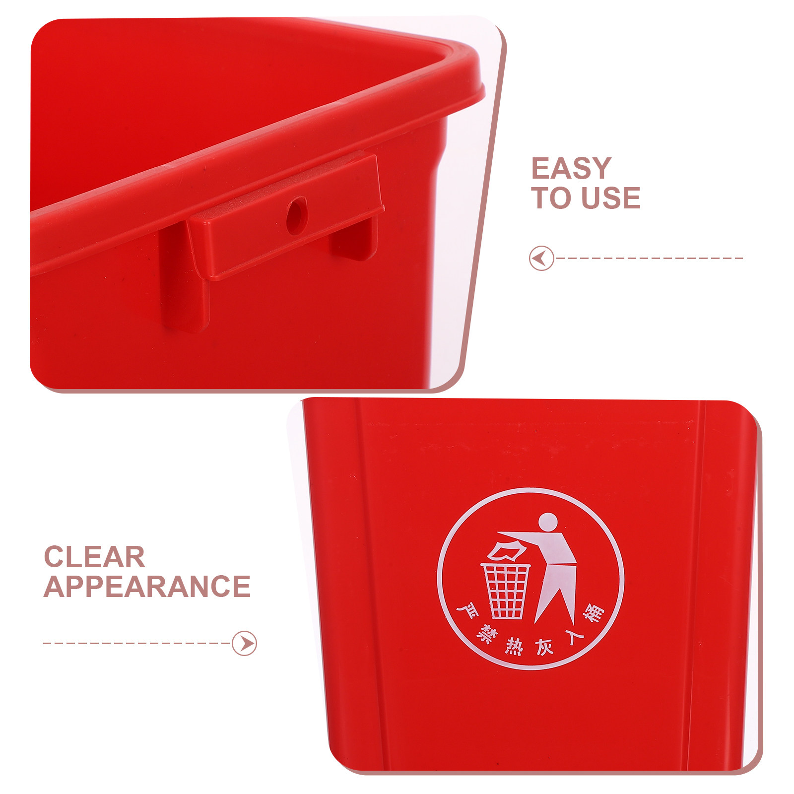 Swing Top Trash Can Red Plasti - Commercial Kitchen Garbage Can ulasan dan harga