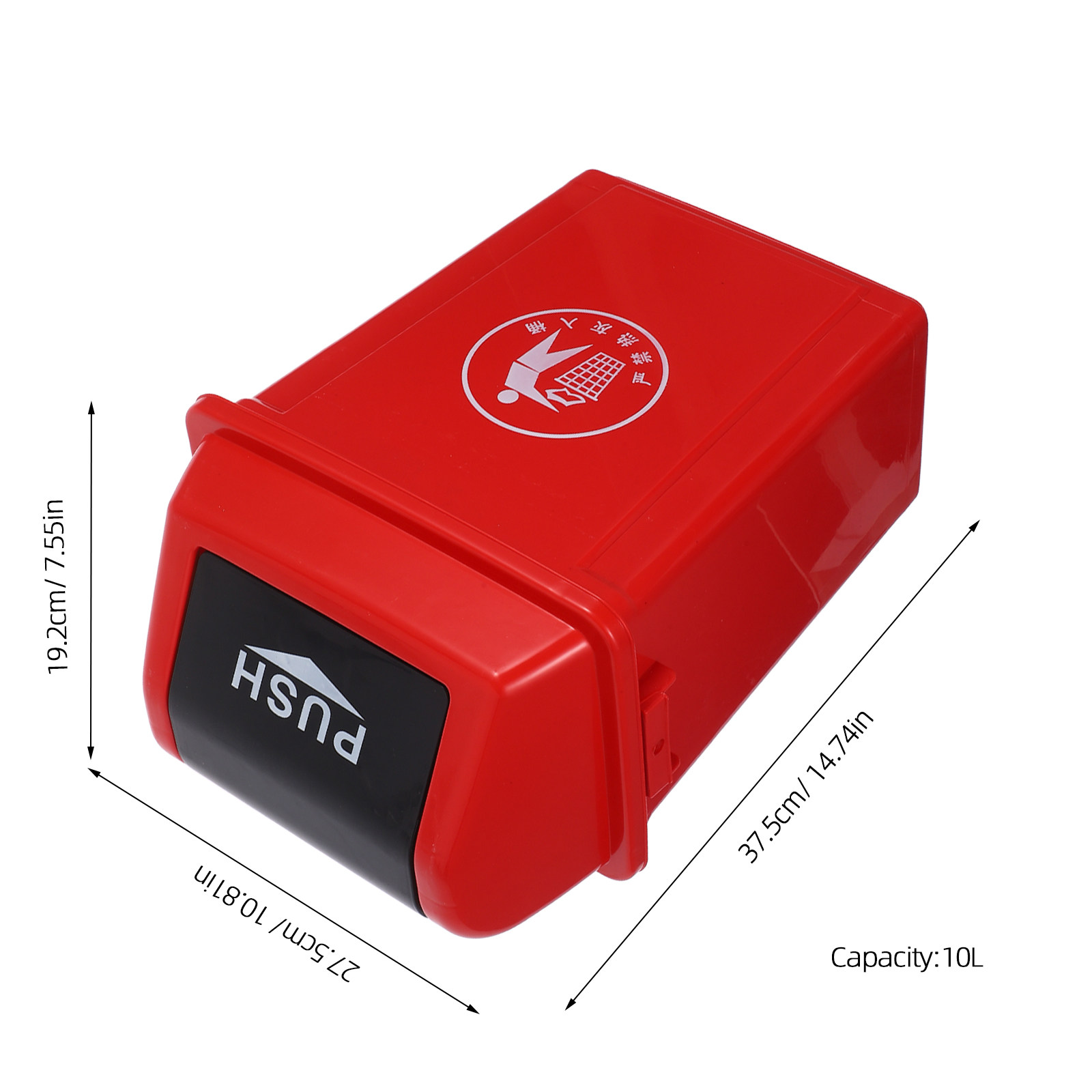 Swing Top Trash Can Red Plasti - Commercial Kitchen Garbage Can ulasan dan harga