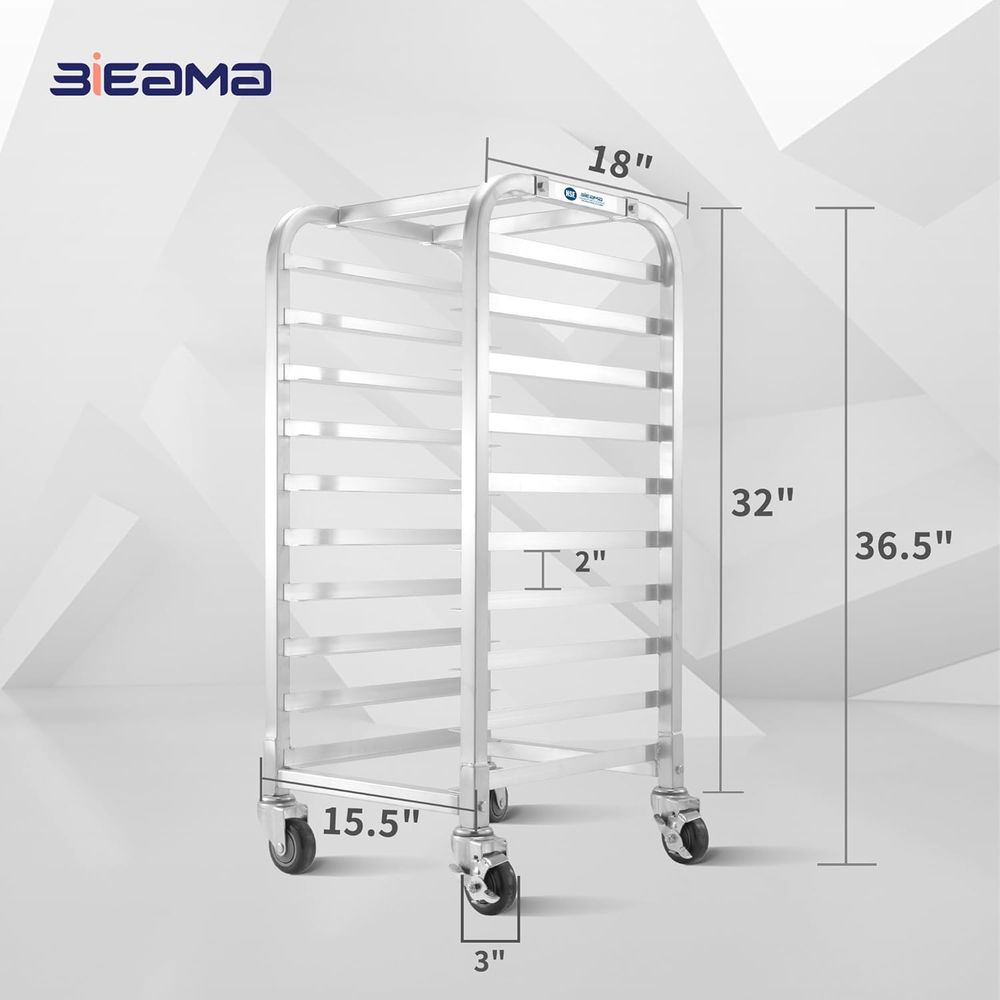 BIEAMA 10-Tier Hal Sheet Pan R - Commercial Kitchen Rack ulasan dan harga