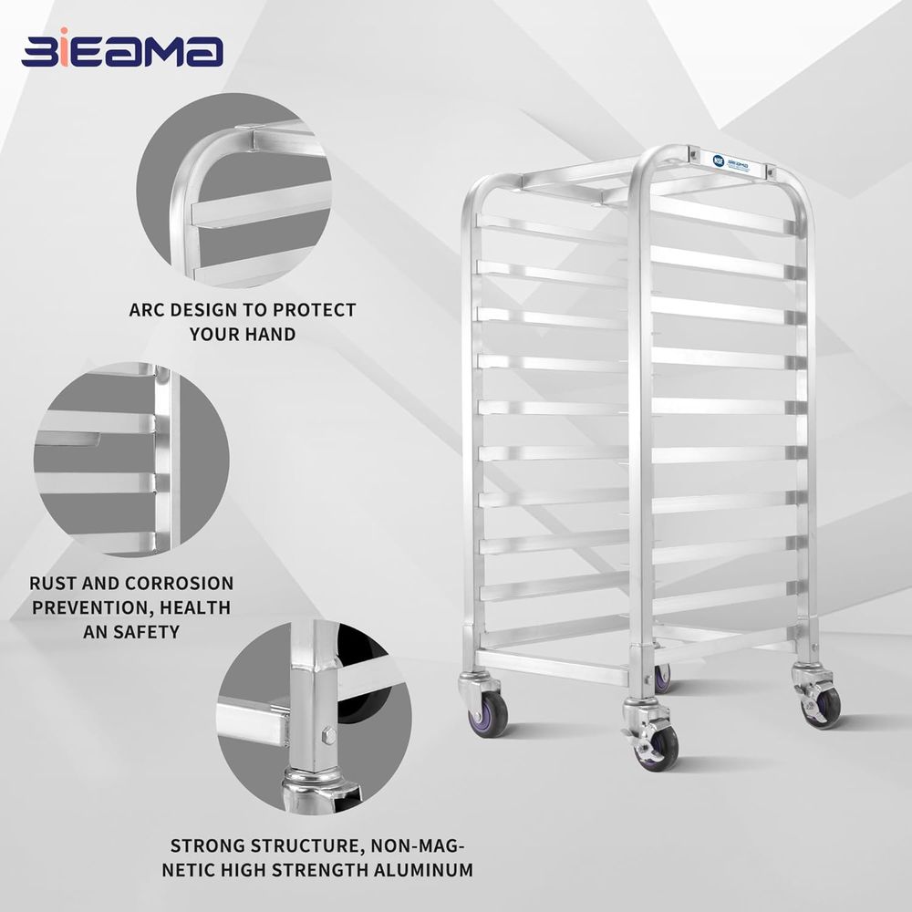 BIEAMA 10-Tier Hal Sheet Pan R - Commercial Kitchen Rack ulasan dan harga