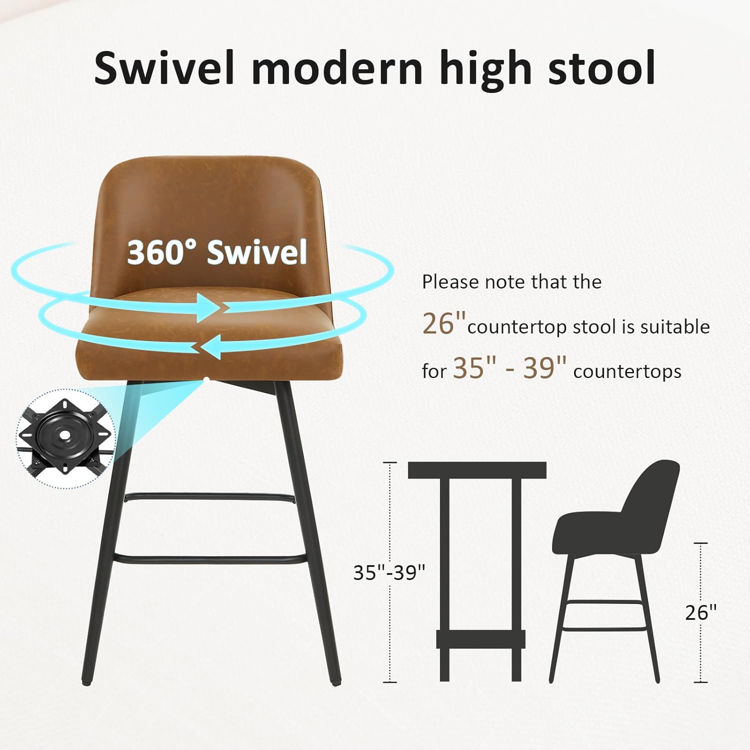 360°Swivel Counter Height Bar  - Commercial Kitchen Set ulasan dan harga