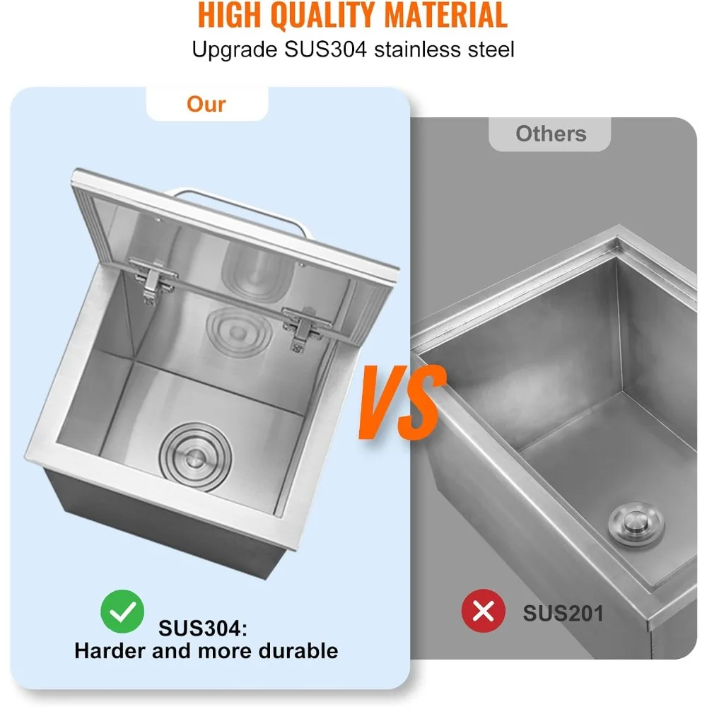 BestsellerStainless Steel 21L  - Commercial Kitchen Quart Containers ulasan dan harga