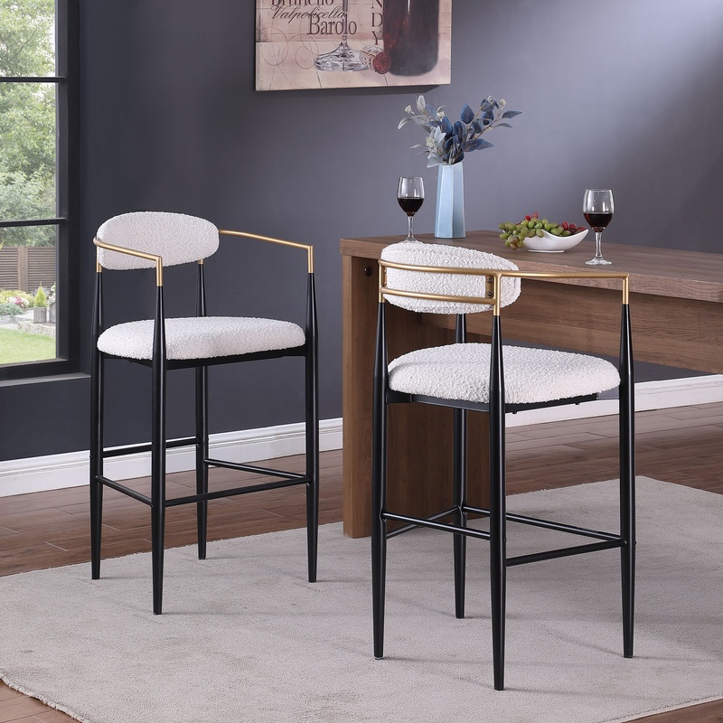 Beige Upholstered Bar Stools S - Commercial Kitchen Island ulasan dan harga