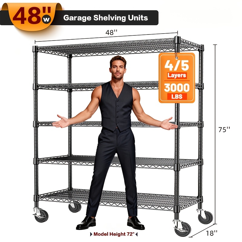 MZG Heavy-Duty Adjustable 5/4  - Commercial Kitchen Rack ulasan dan harga