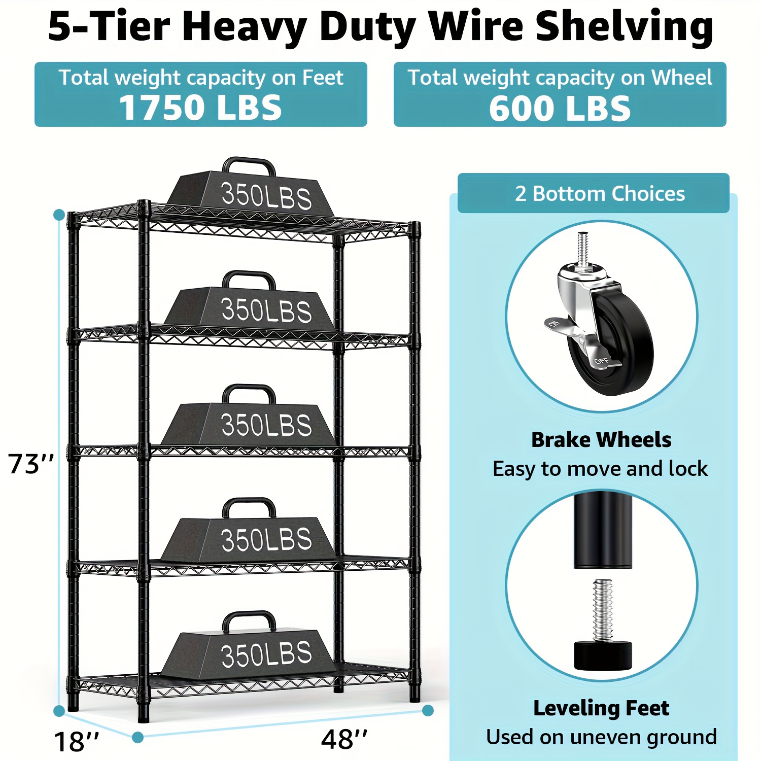 MZG Heavy-Duty Adjustable 5/4  - Commercial Kitchen Rack ulasan dan harga
